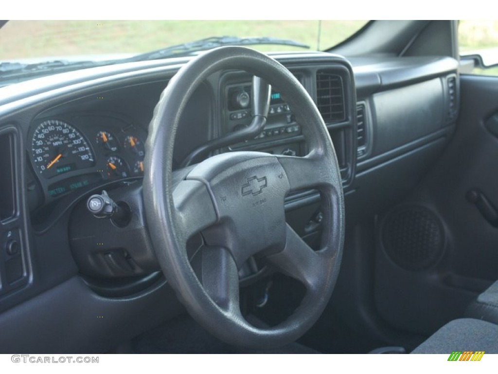 2005 Chevrolet Silverado 1500 LS Extended Cab Medium Gray Steering Wheel Photo #73830848