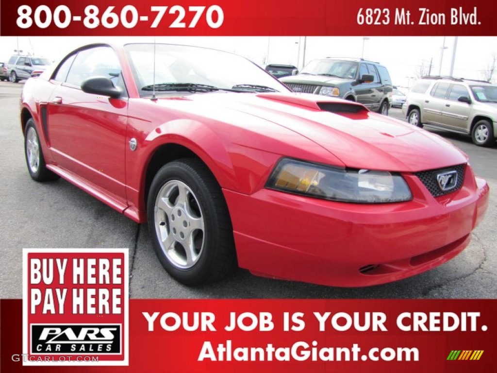2004 Mustang V6 Coupe - Torch Red / Dark Charcoal photo #4