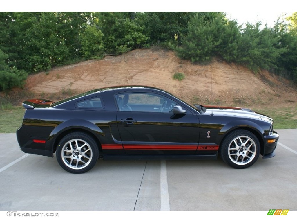 2009 Mustang Shelby GT500 Coupe - Black / Dark Charcoal/Red photo #1