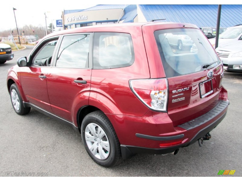 2010 Forester 2.5 X - Camellia Red Pearl / Platinum photo #11