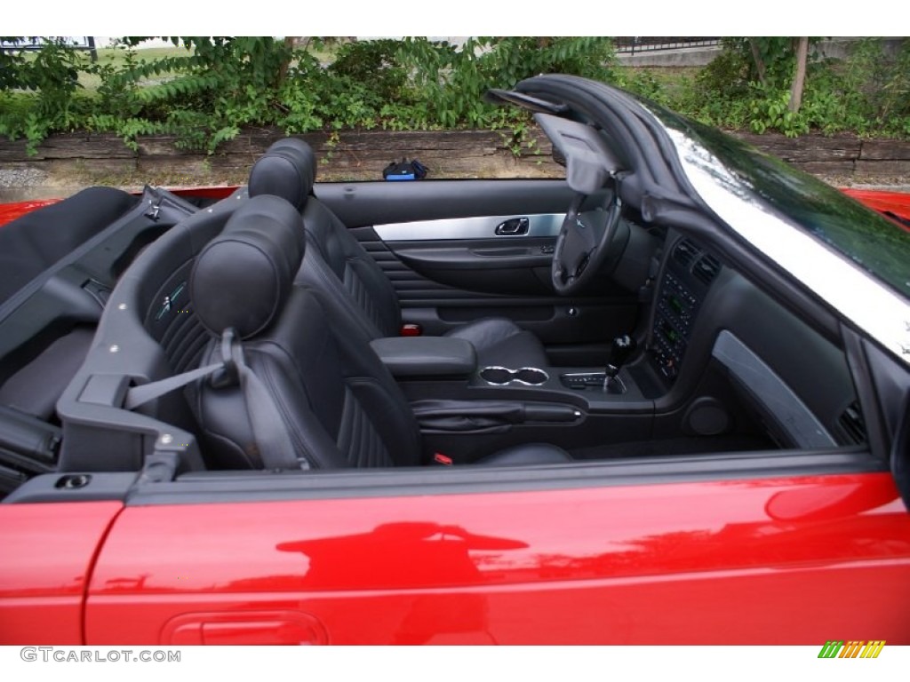 Midnight Black Interior 2002 Ford Thunderbird Premium Roadster Photo #73834955