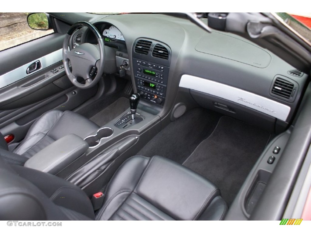 2002 Ford Thunderbird Premium Roadster Midnight Black Dashboard Photo #73835336