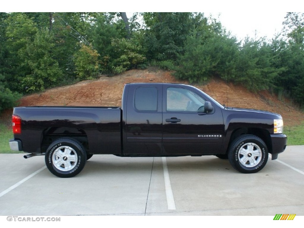 2008 Silverado 1500 LT Extended Cab - Dark Cherry Metallic / Ebony photo #2