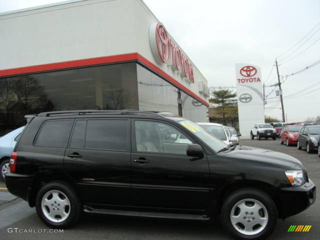 2006 Highlander Limited 4WD - Black / Ivory Beige photo #1