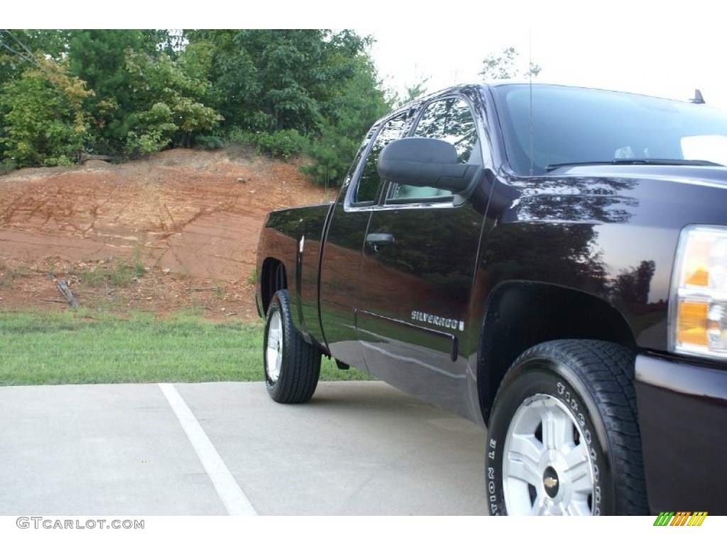 2008 Silverado 1500 LT Extended Cab - Dark Cherry Metallic / Ebony photo #8