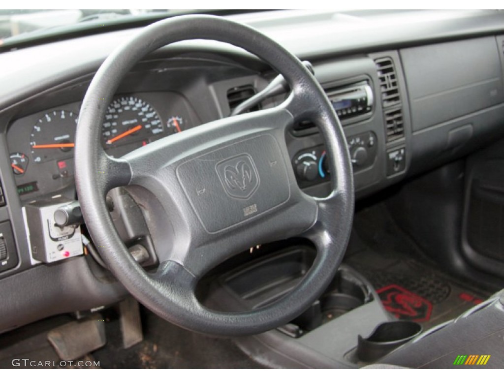 2003 Dodge Dakota SXT Club Cab 4x4 Dark Slate Gray Steering Wheel Photo #73835717