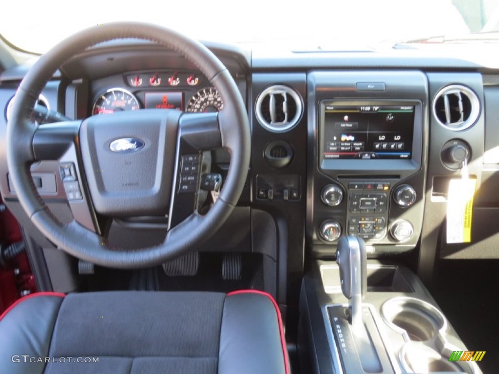2013 Ford F150 FX2 SuperCrew FX Sport Appearance Black/Red Dashboard Photo #73837733