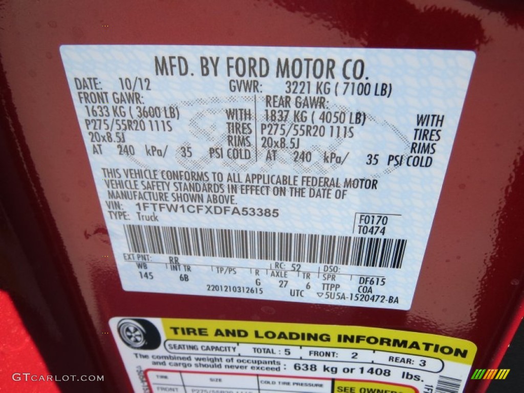 2013 F150 FX2 SuperCrew - Ruby Red Metallic / FX Sport Appearance Black/Red photo #35