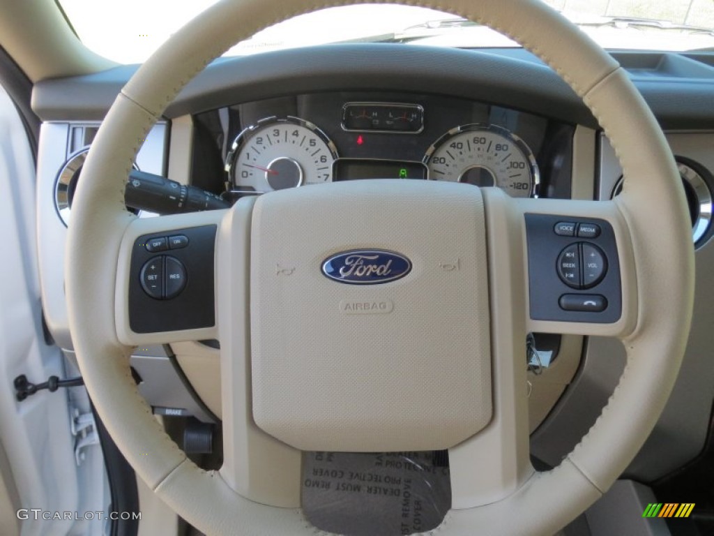 2013 Ford Expedition XLT Camel Steering Wheel Photo #73838561