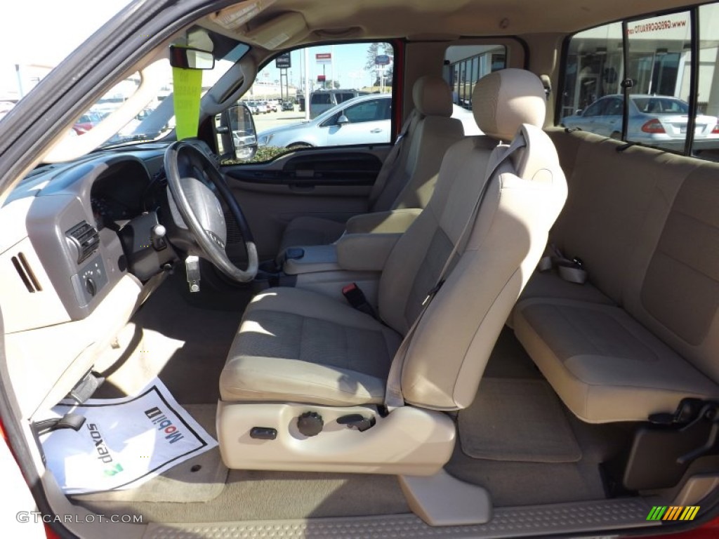 Tan Interior 2005 Ford F250 Super Duty XL SuperCab Photo #73839206