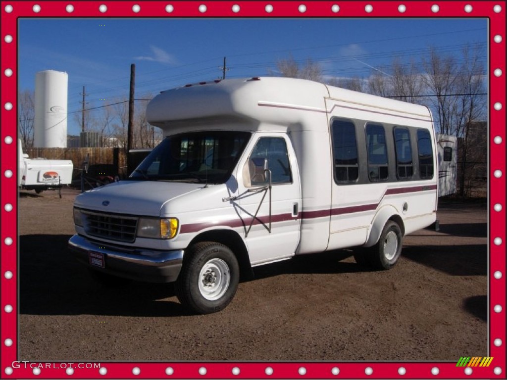 1995 E Series Van E350 Cutaway Handicap Passenger Conversion - White / Grey photo #1