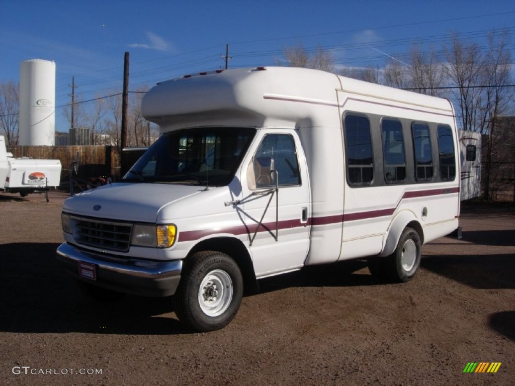 White 1995 Ford E Series Van E350 Cutaway Handicap Passenger Conversion Exterior Photo #73841283