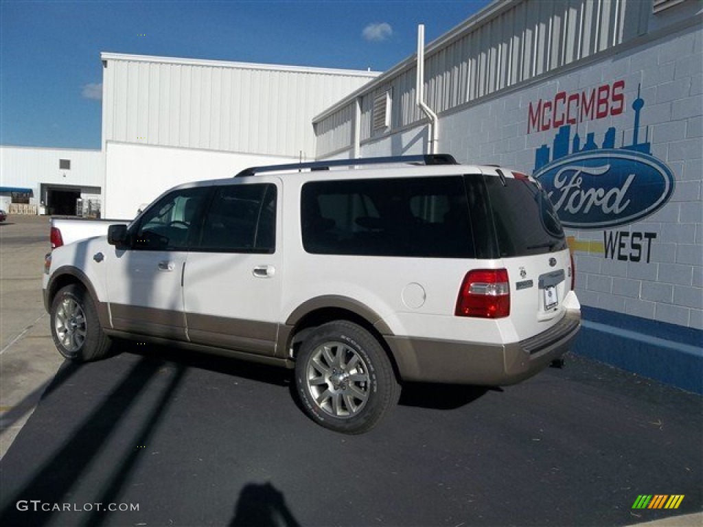 2013 Expedition EL King Ranch - White Platinum Tri-Coat / King Ranch Charcoal Black/Chaparral Leather photo #5
