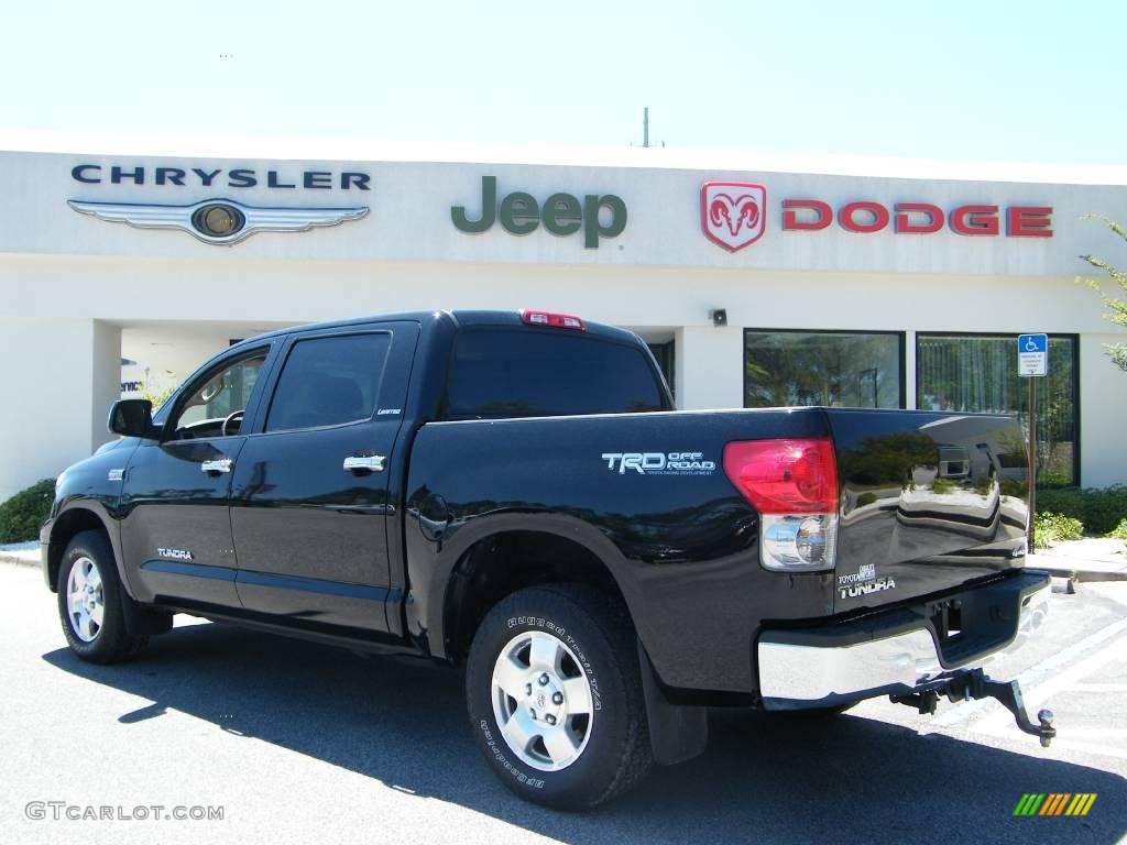 2007 Tundra Limited CrewMax 4x4 - Black / Beige photo #3