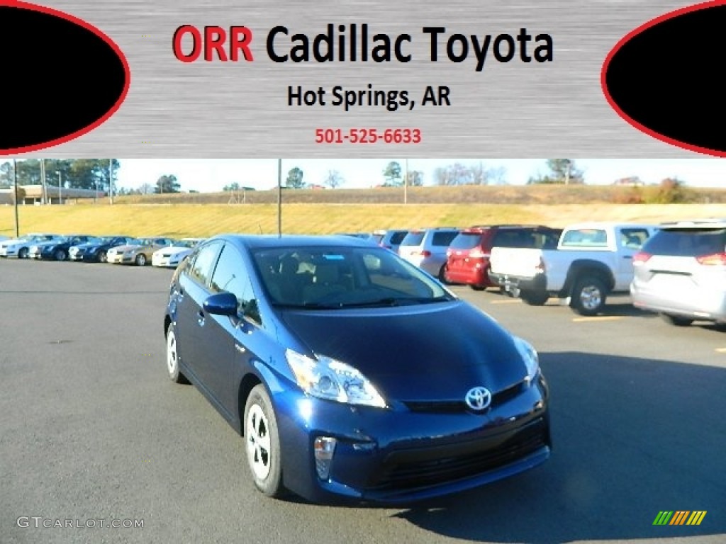 2013 Prius Two Hybrid - Nautical Blue Metallic / Bisque photo #1