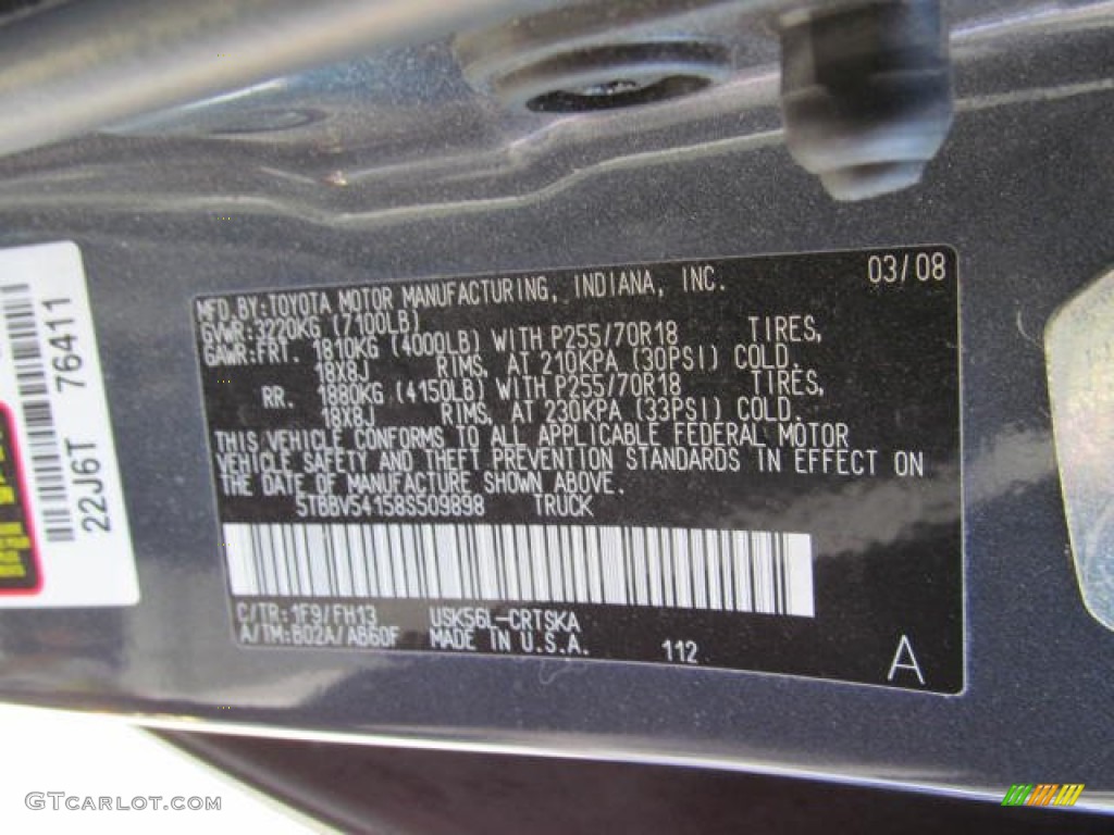 2008 Tundra Double Cab 4x4 - Slate Gray Metallic / Graphite Gray photo #18