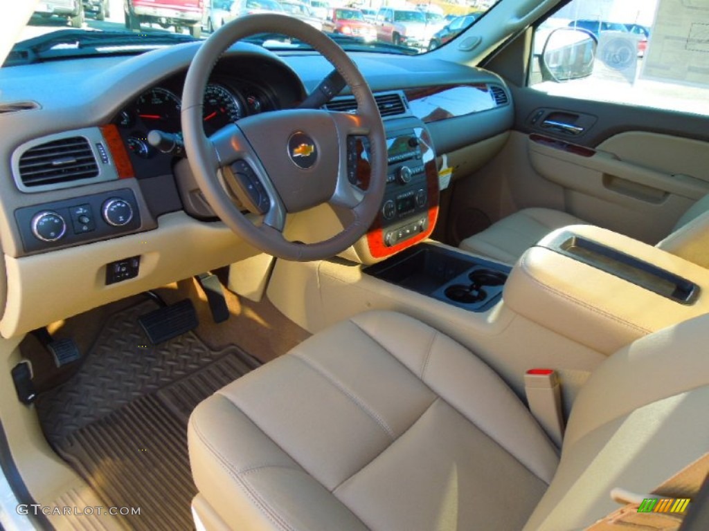 Light Cashmere/Dark Cashmere Interior 2013 Chevrolet Silverado 1500 LTZ Extended Cab 4x4 Photo #73850762