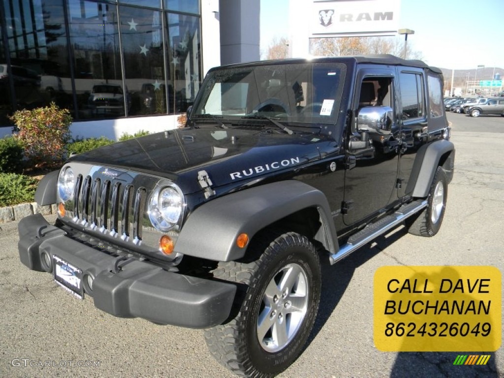 2008 Wrangler Unlimited Rubicon 4x4 - Black / Dark Slate Gray/Med Slate Gray photo #1