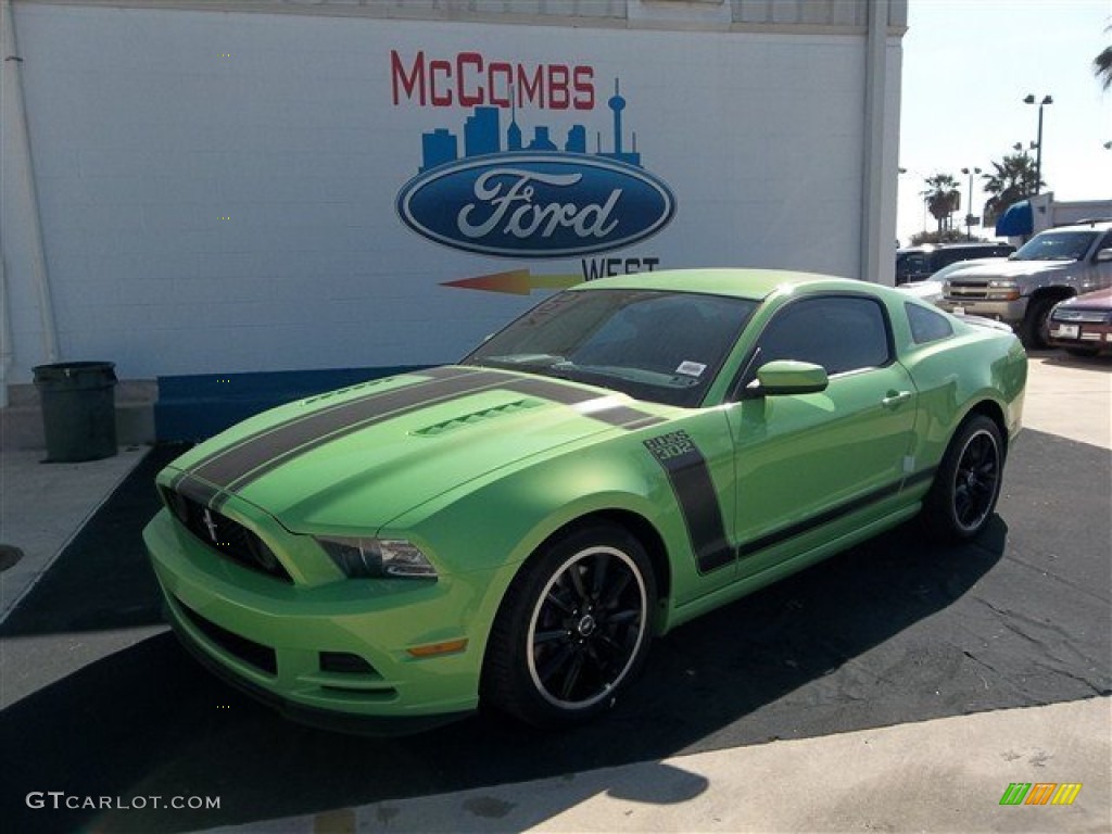 2013 Mustang Boss 302 - Gotta Have It Green / Charcoal Black/Recaro Sport Seats photo #2
