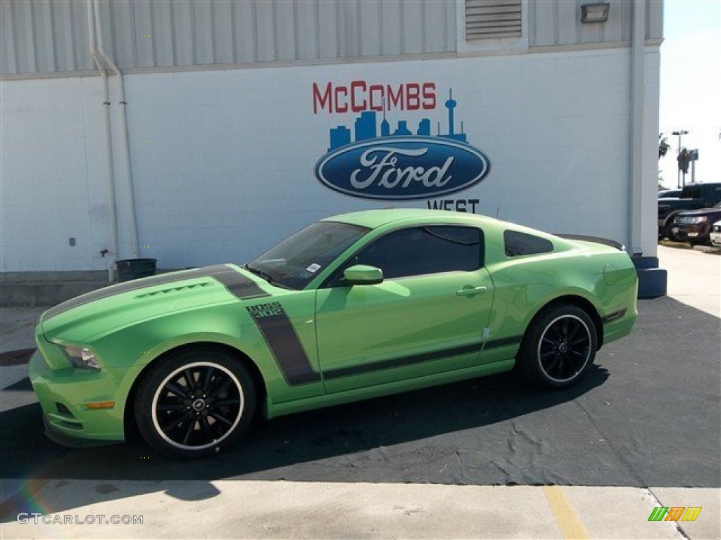 2013 Mustang Boss 302 - Gotta Have It Green / Charcoal Black/Recaro Sport Seats photo #3