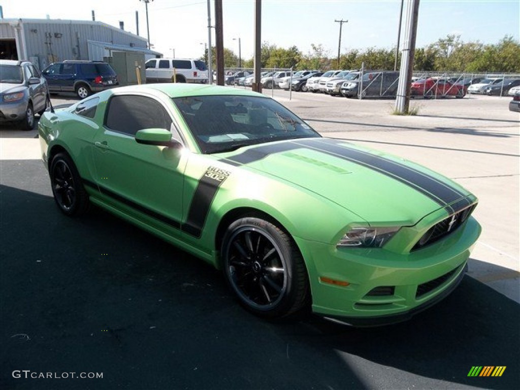 2013 Mustang Boss 302 - Gotta Have It Green / Charcoal Black/Recaro Sport Seats photo #15