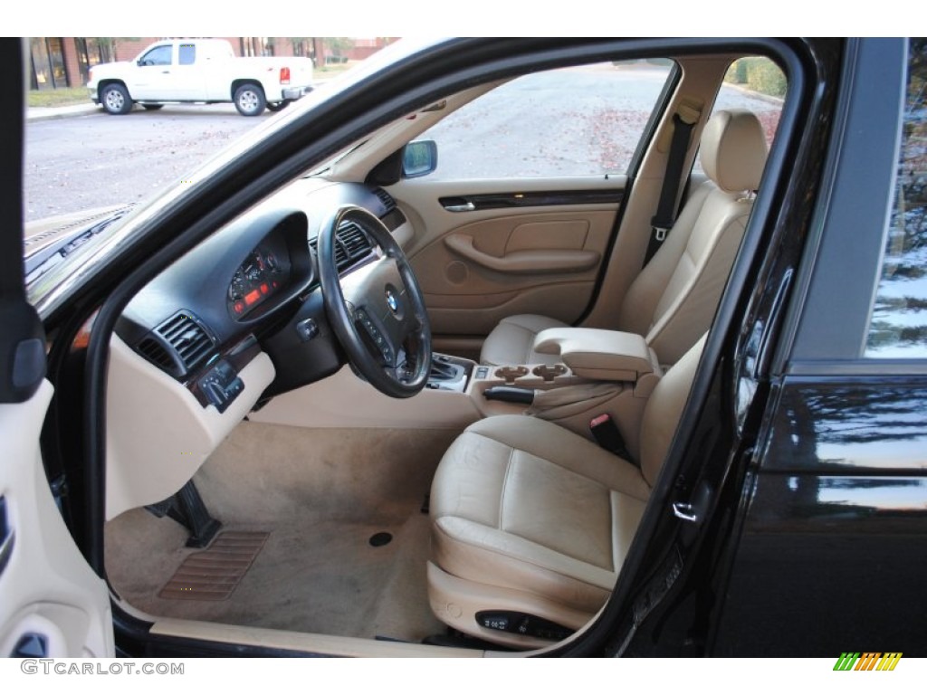 2003 3 Series 325i Sedan - Black Sapphire Metallic / Sand photo #7