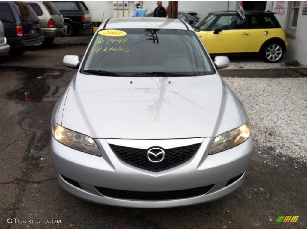2003 MAZDA6 i Sedan - Satin Silver Metallic / Black photo #2