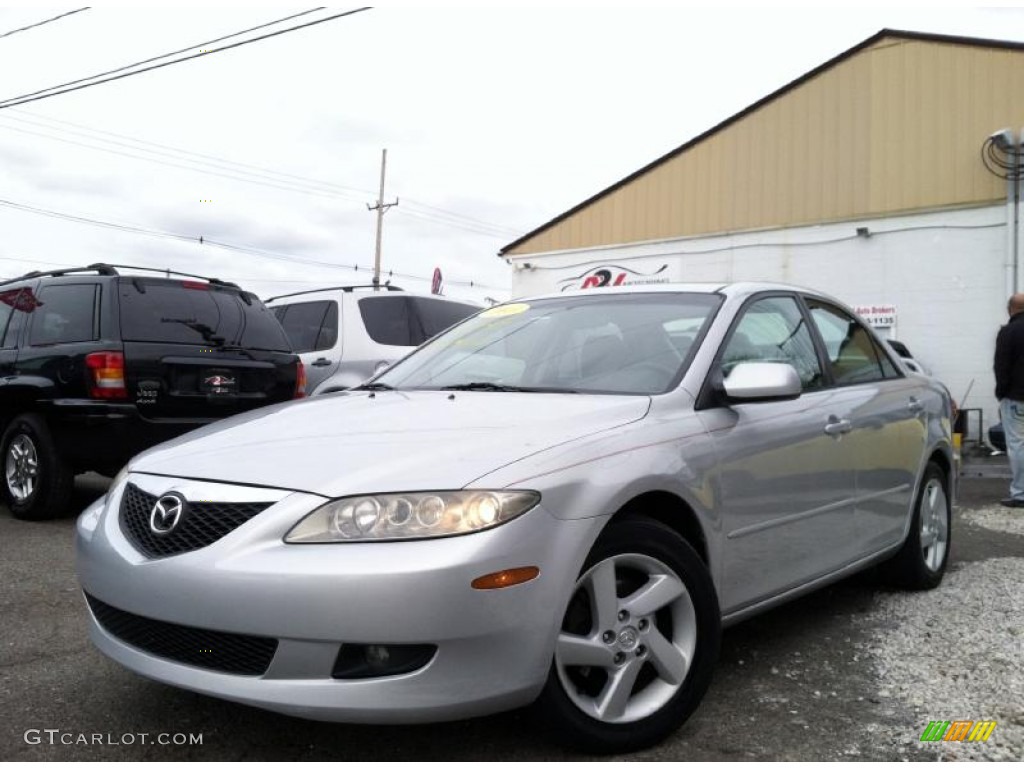 2003 MAZDA6 i Sedan - Satin Silver Metallic / Black photo #3