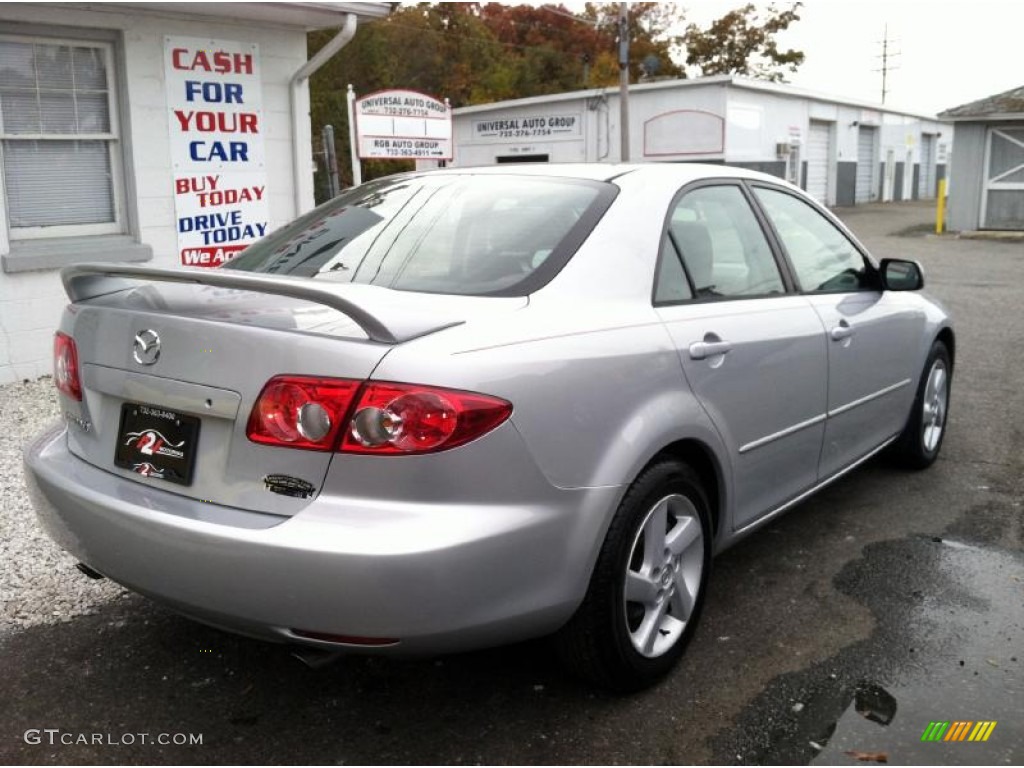 2003 MAZDA6 i Sedan - Satin Silver Metallic / Black photo #6