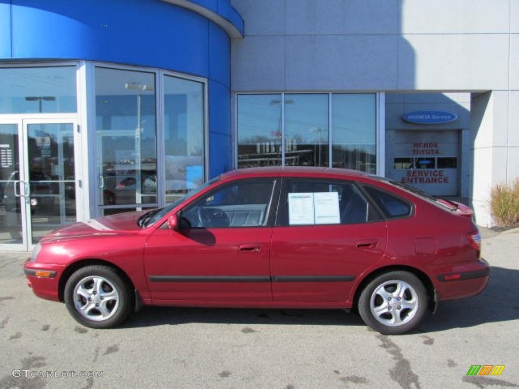 2004 Elantra GT Hatchback - Crimson Dark Red / Dark Gray photo #3