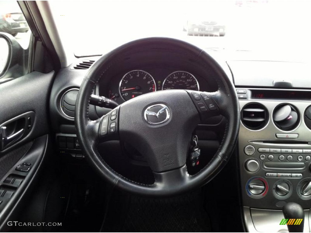 2003 MAZDA6 i Sedan - Satin Silver Metallic / Black photo #20