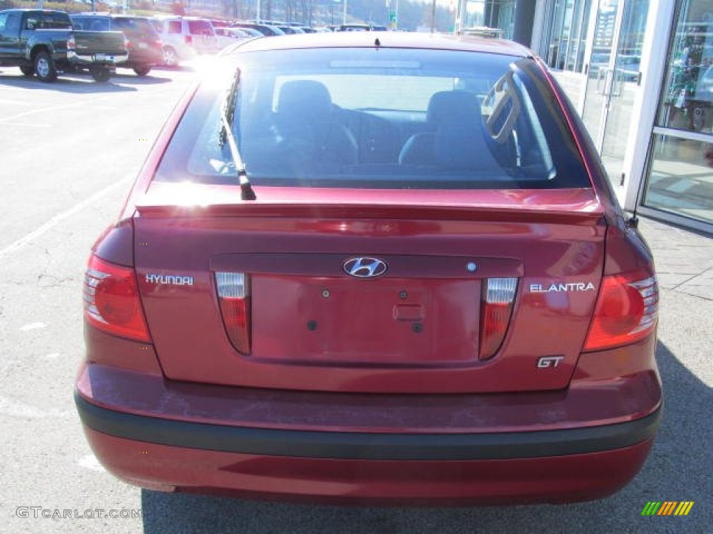 2004 Elantra GT Hatchback - Crimson Dark Red / Dark Gray photo #6