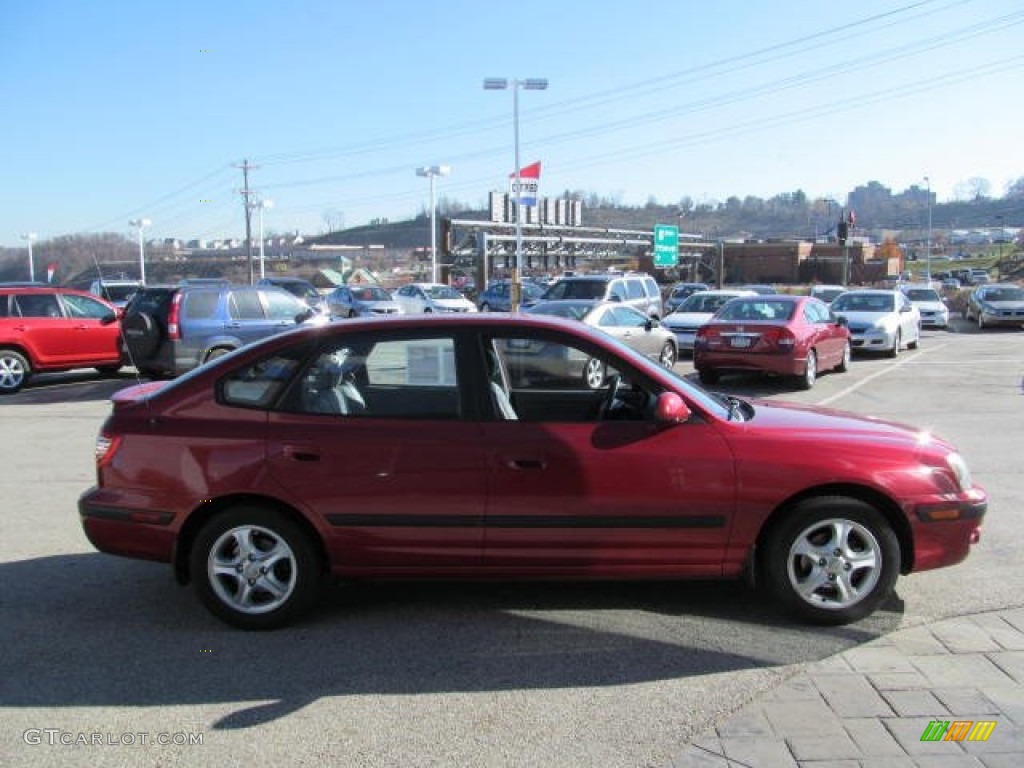 2004 Elantra GT Hatchback - Crimson Dark Red / Dark Gray photo #8