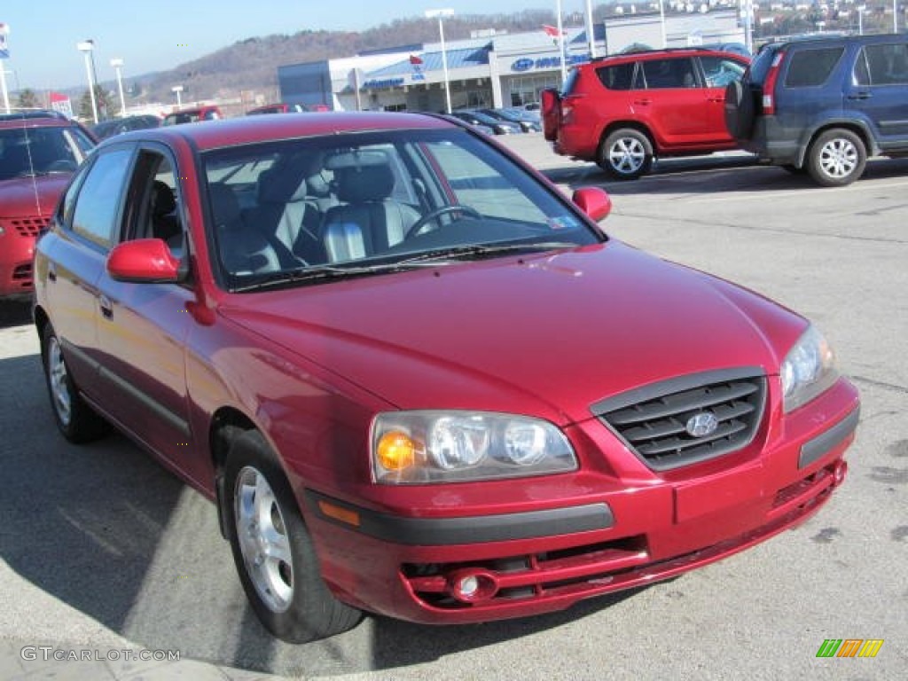 2004 Elantra GT Hatchback - Crimson Dark Red / Dark Gray photo #9