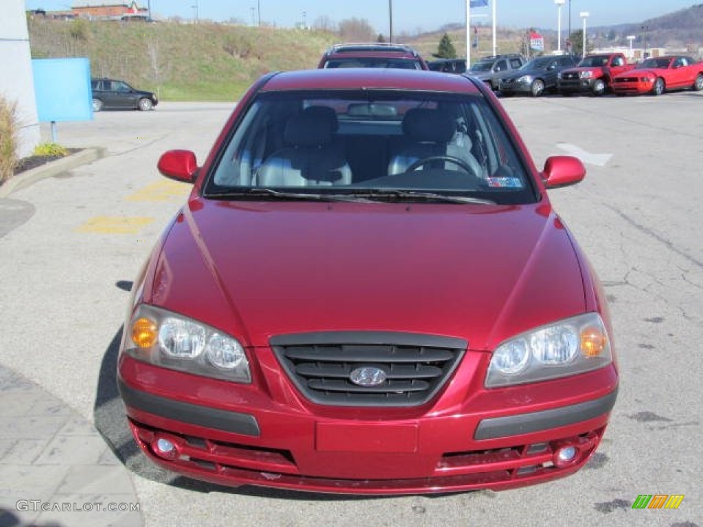 2004 Elantra GT Hatchback - Crimson Dark Red / Dark Gray photo #10