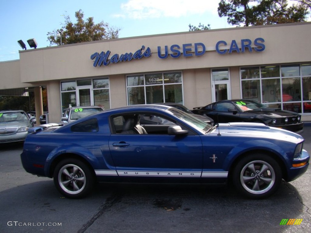2006 Mustang V6 Premium Coupe - Vista Blue Metallic / Light Graphite photo #1