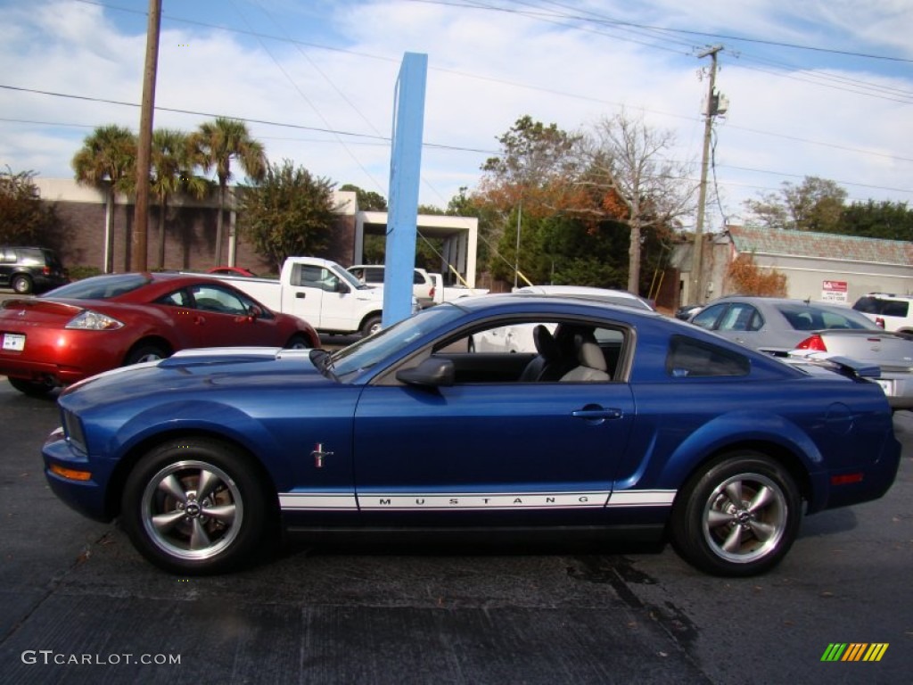 2006 Mustang V6 Premium Coupe - Vista Blue Metallic / Light Graphite photo #5