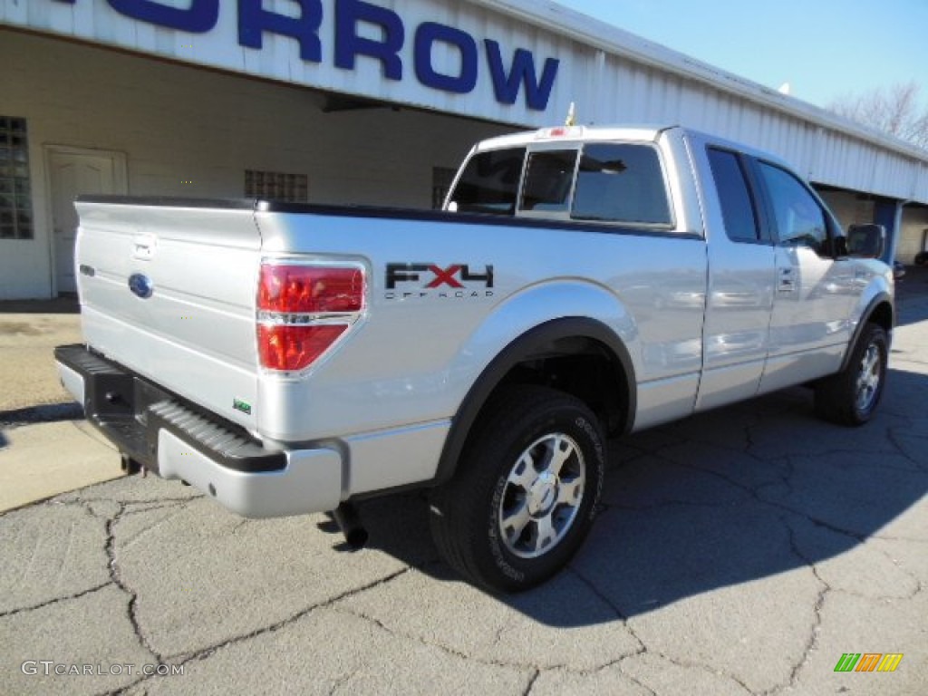 2010 F150 FX4 SuperCab 4x4 - Ingot Silver Metallic / Black photo #8