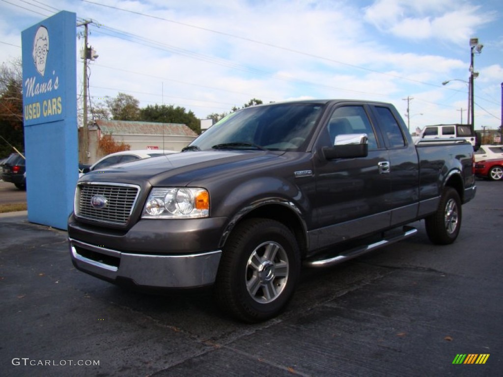 2006 F150 XLT SuperCab - Dark Shadow Grey Metallic / Tan photo #4