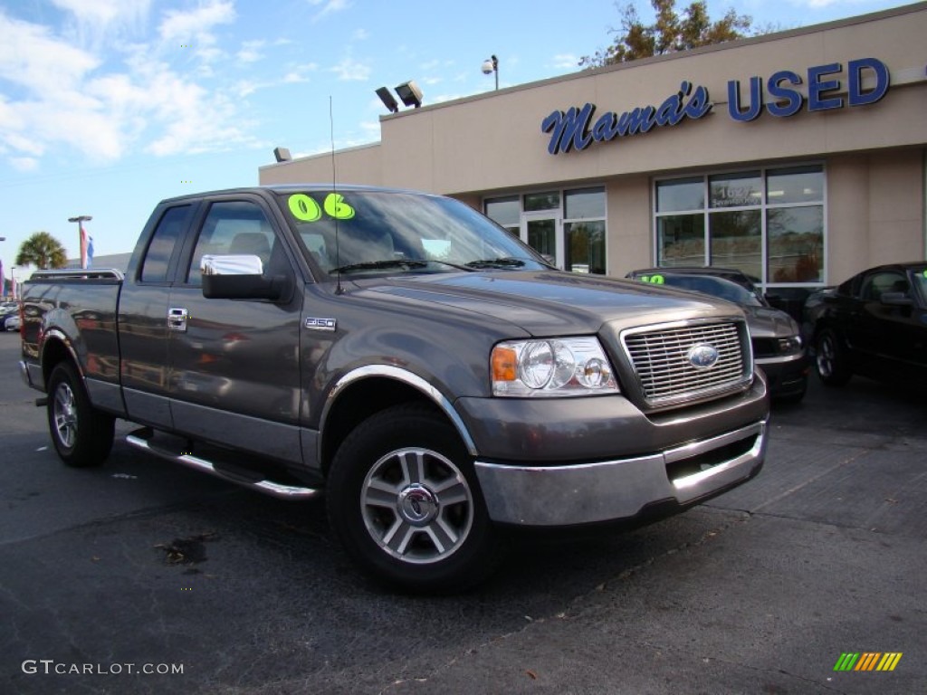 2006 F150 XLT SuperCab - Dark Shadow Grey Metallic / Tan photo #25