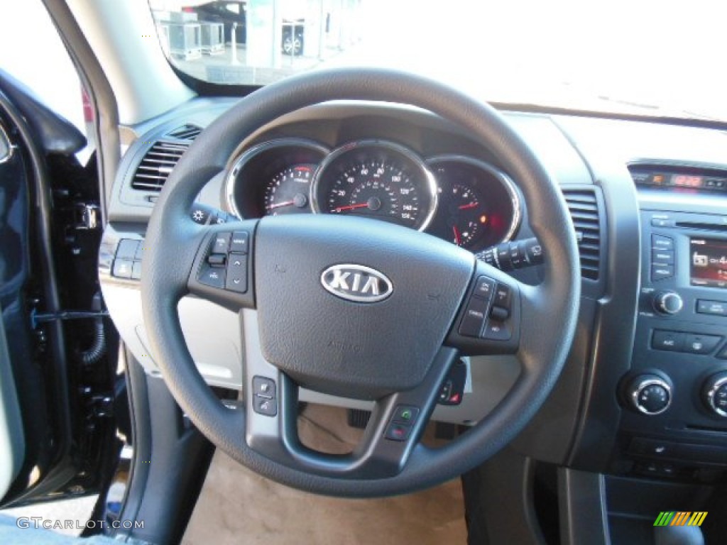 2013 Kia Sorento LX AWD Gray Steering Wheel Photo #73858370