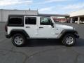 2013 Bright White Jeep Wrangler Unlimited Sport S 4x4  photo #6