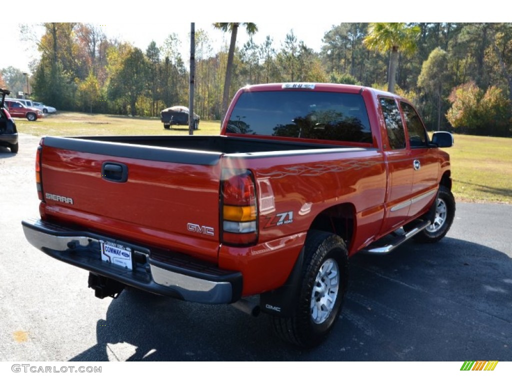 2006 Sierra 1500 SLE Extended Cab 4x4 - Fire Red / Dark Pewter photo #5