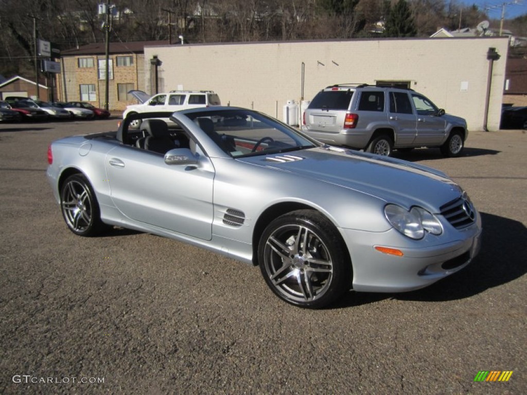 Diamond Silver Metallic 2003 Mercedes-Benz SL 500 Roadster Exterior Photo #73864775