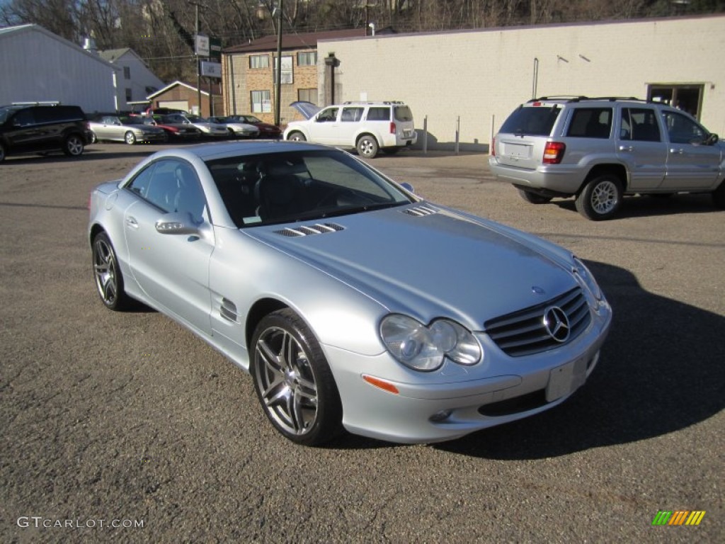 Diamond Silver Metallic 2003 Mercedes-Benz SL 500 Roadster Exterior Photo #73864841