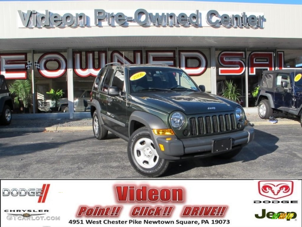 2006 Liberty Sport 4x4 - Jeep Green Metallic / Medium Slate Gray photo #1