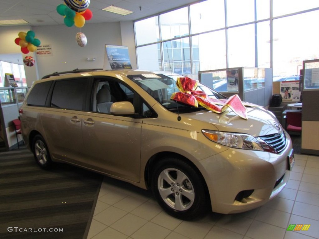 2011 Sienna LE - Sandy Beach Metallic / Bisque photo #2