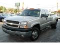 2004 Silver Birch Metallic Chevrolet Silverado 3500HD LS Extended Cab 4x4 Dually  photo #1