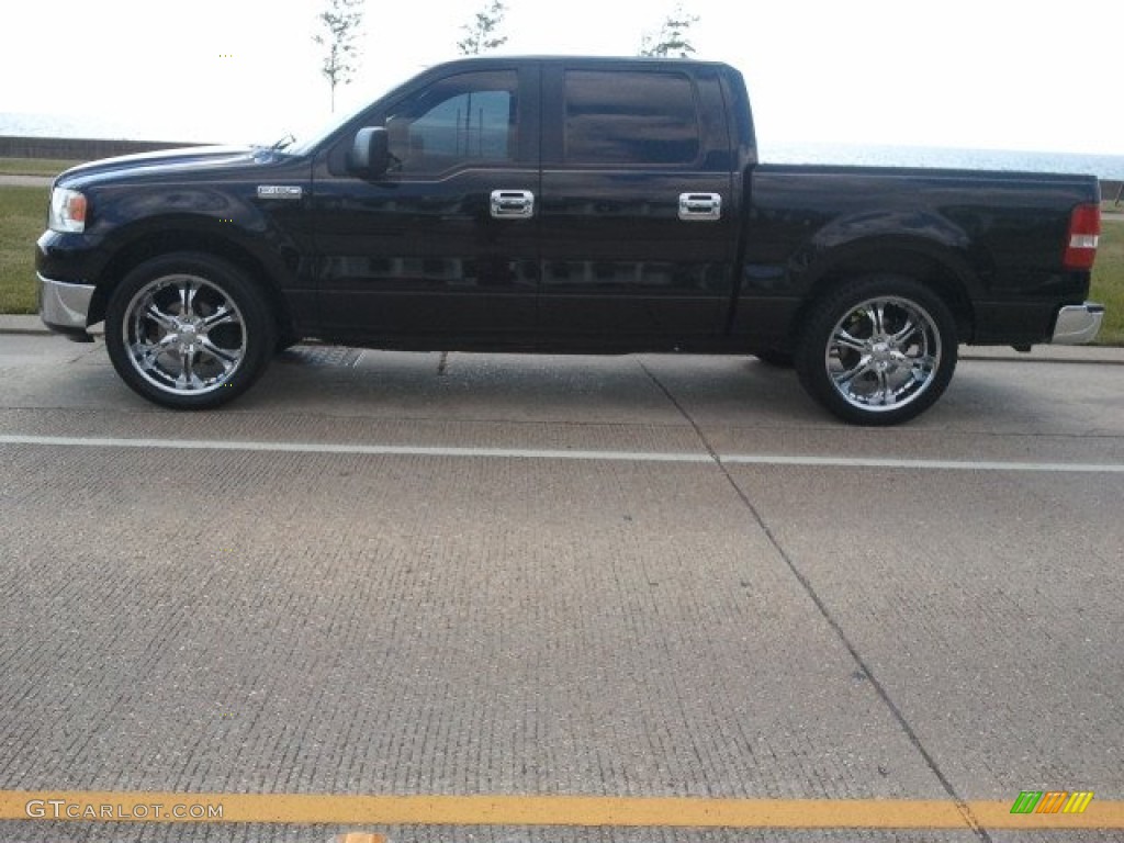 2006 F150 XLT SuperCrew - Black / Medium/Dark Flint photo #5