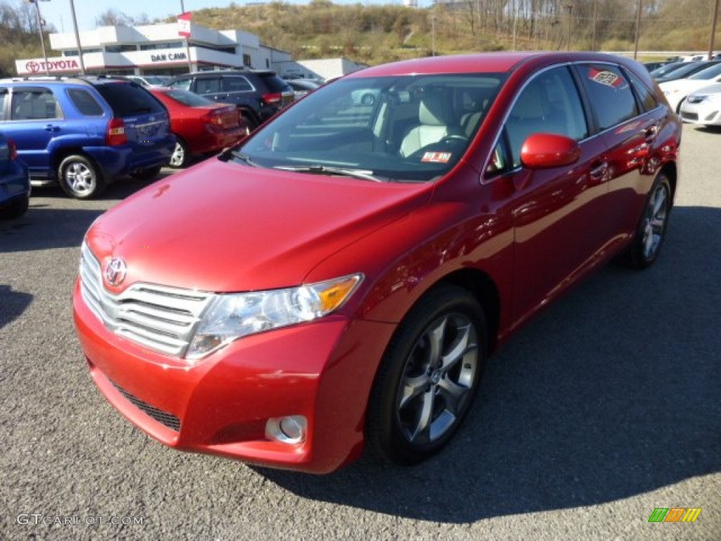 2009 Venza V6 AWD - Barcelona Red Metallic / Gray photo #3